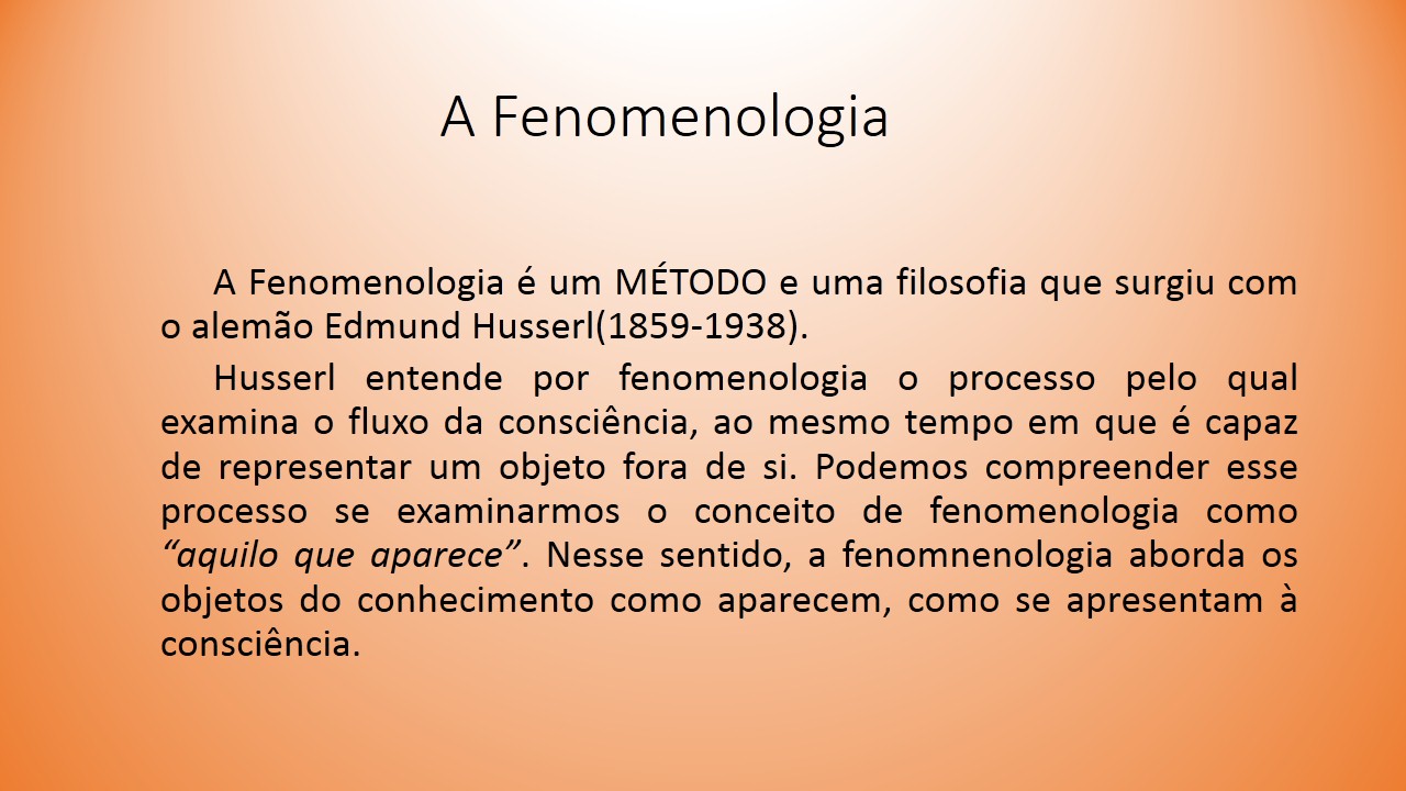 o que é fenomenologia exemplos práticos