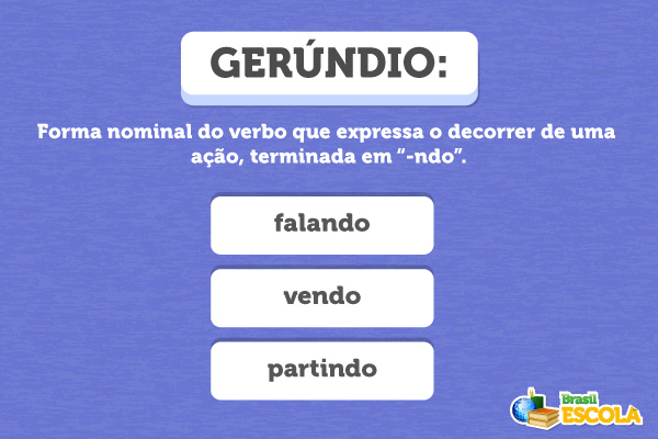 exemplos de gerundio