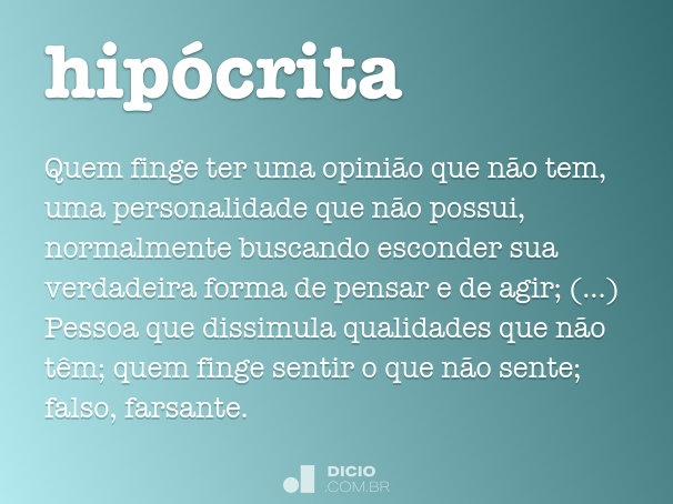 o que é hipócrita
