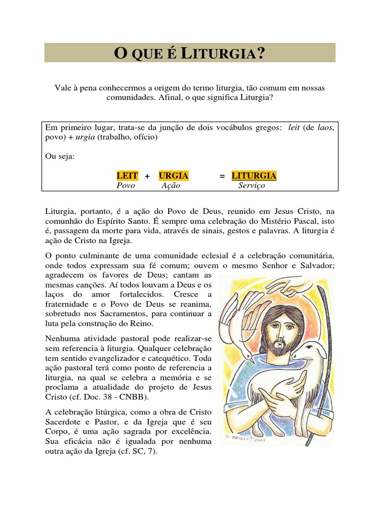 componentes da liturgia