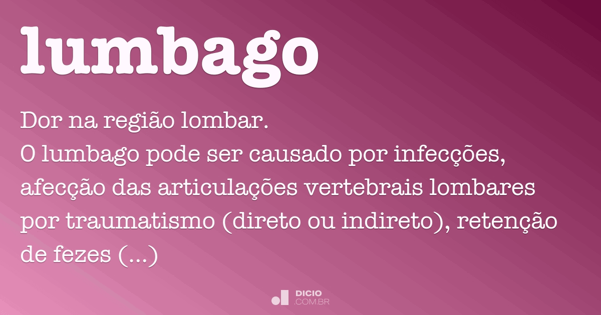 o que causa dor lombar