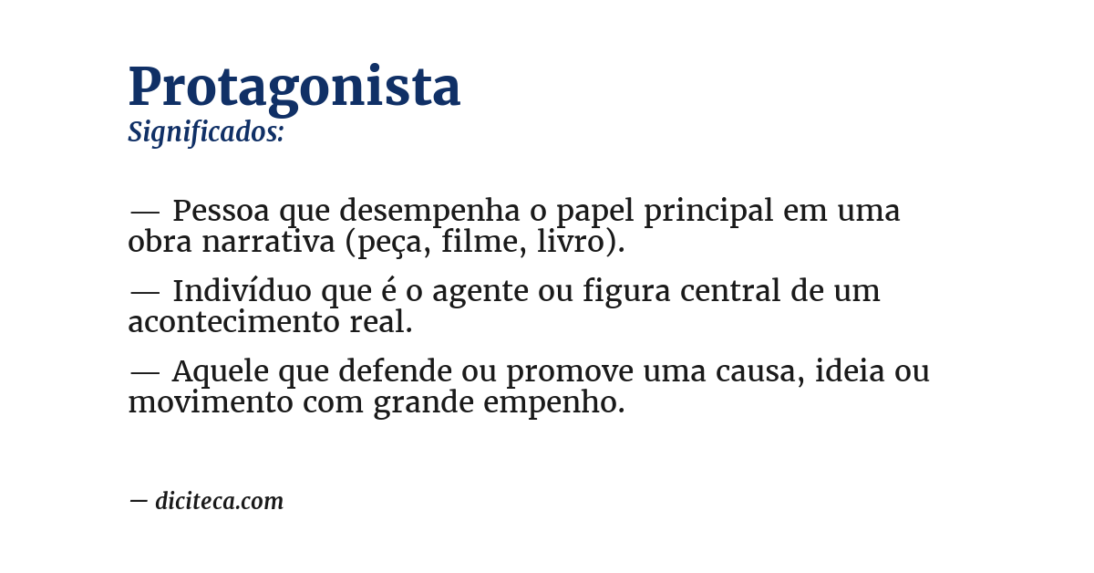 o que é protagonista