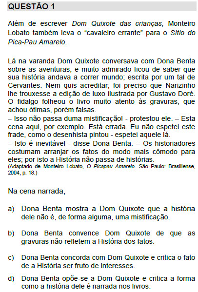 formato prova objetiva