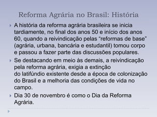 reforma agrária no brasil lei 4504/64