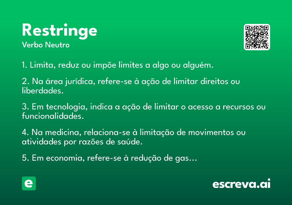 o que é restringir
