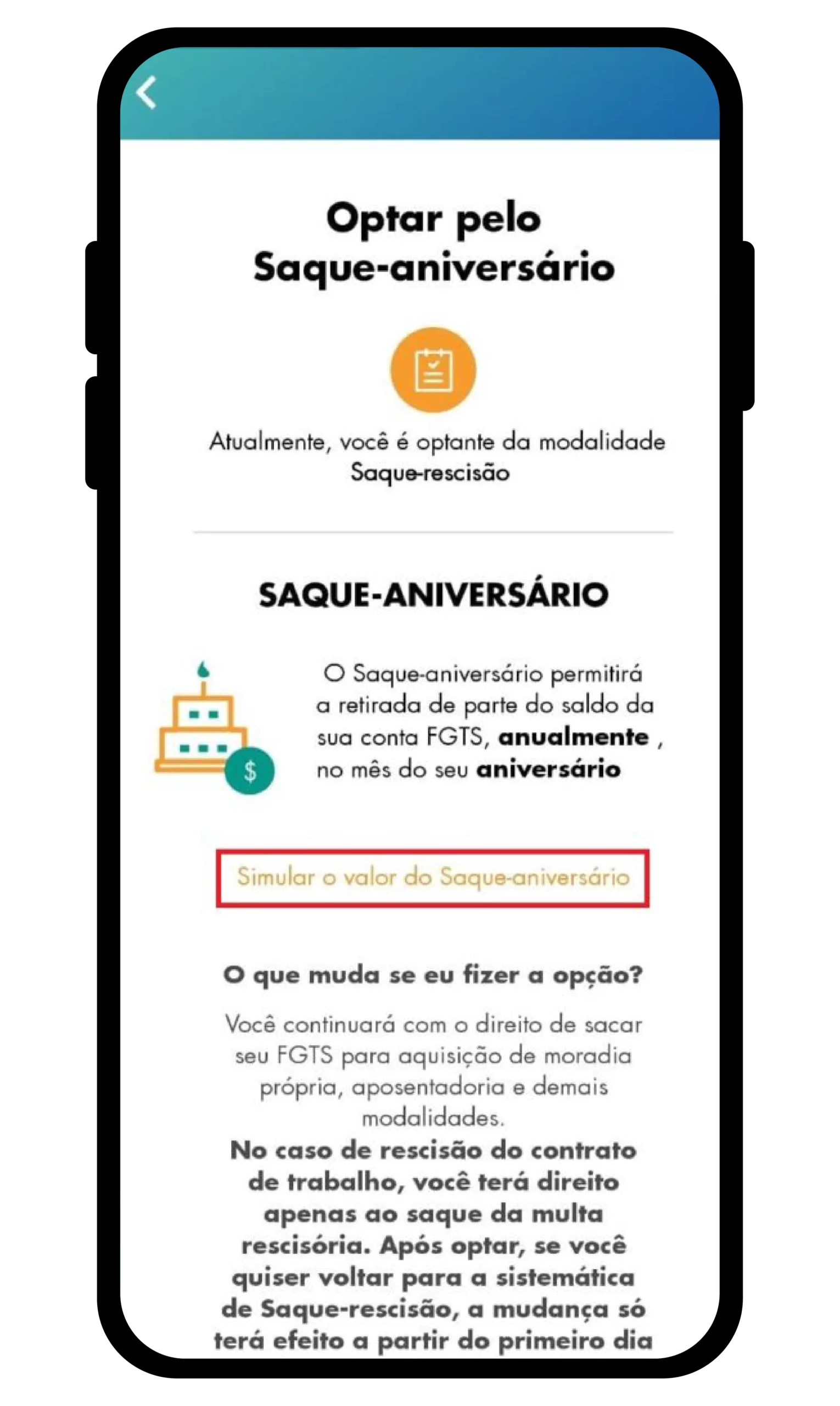 o que é saque aniversário