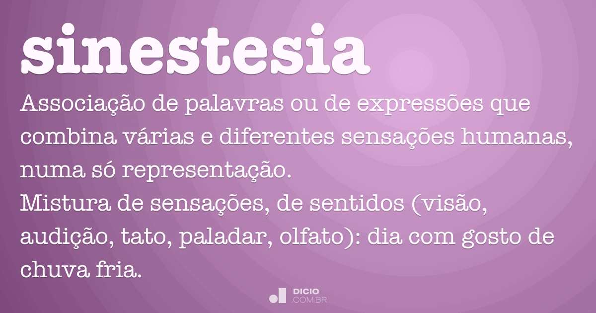 sinestesia neurológica exemplos