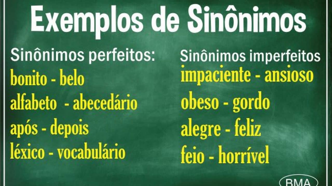 lista de sinônimos para usar na escrita