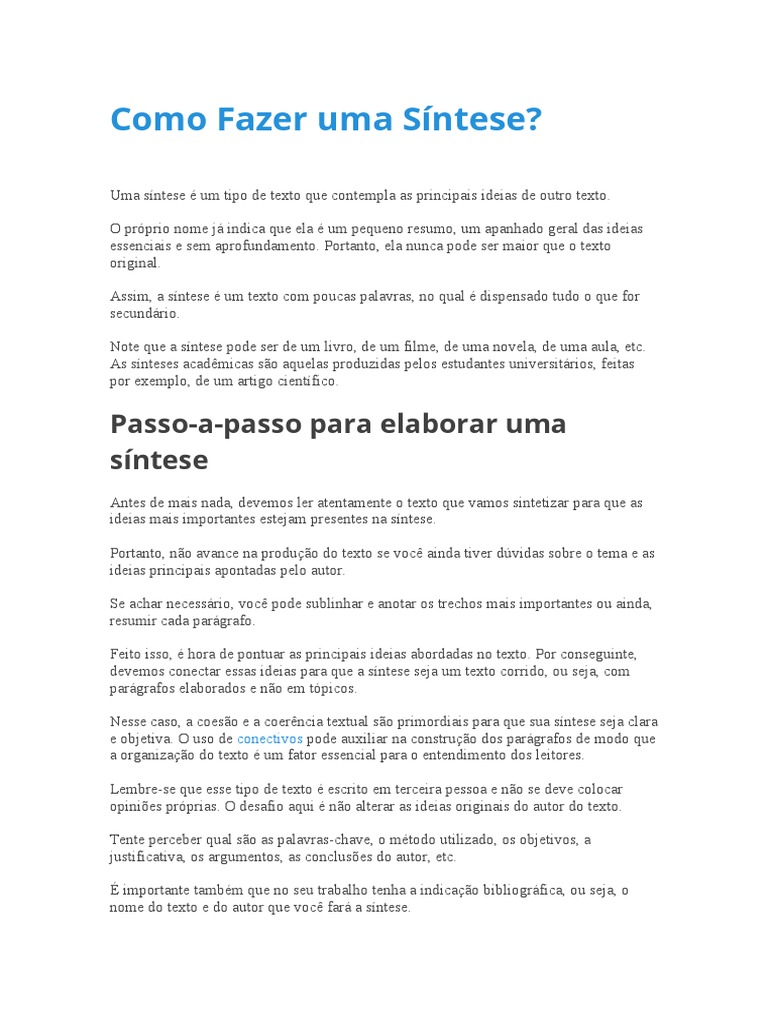 erros comuns ao fazer uma síntese acadêmica