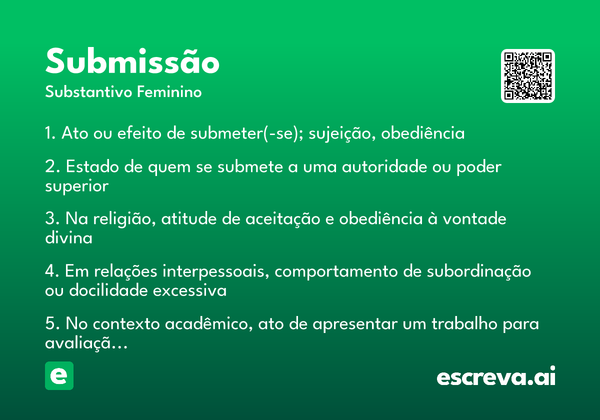 o que é submissão