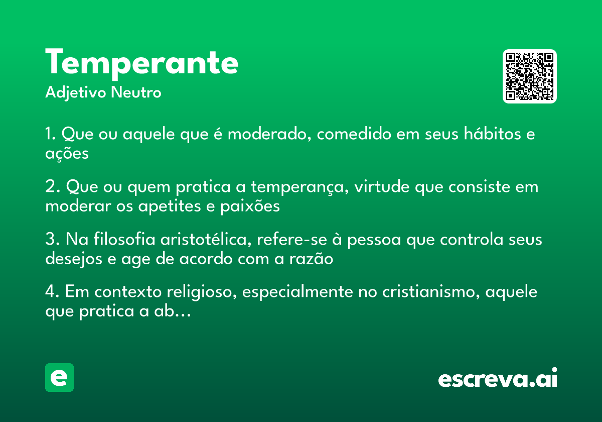 exemplos de temperança no dia a dia