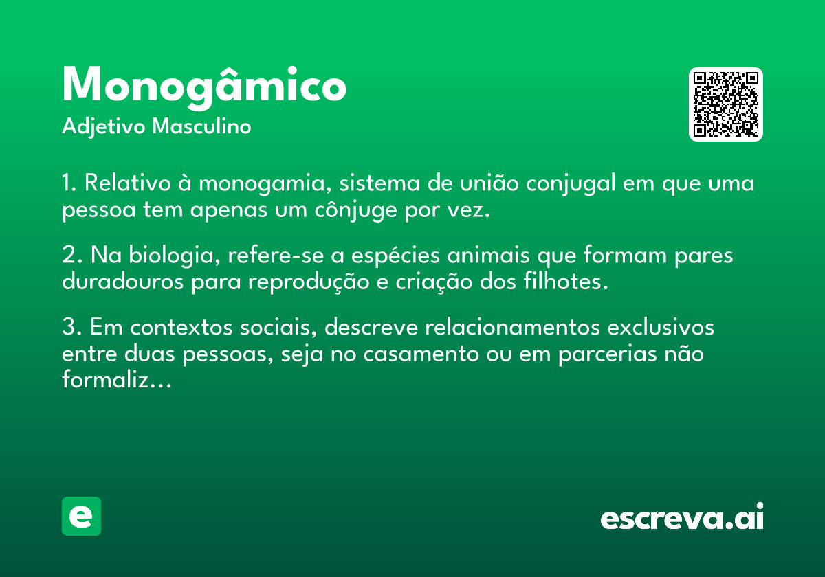 o que é uma pessoa monogâmica