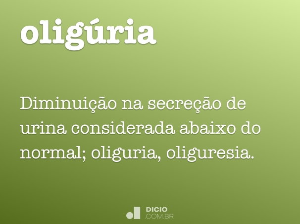 oligúria o que é