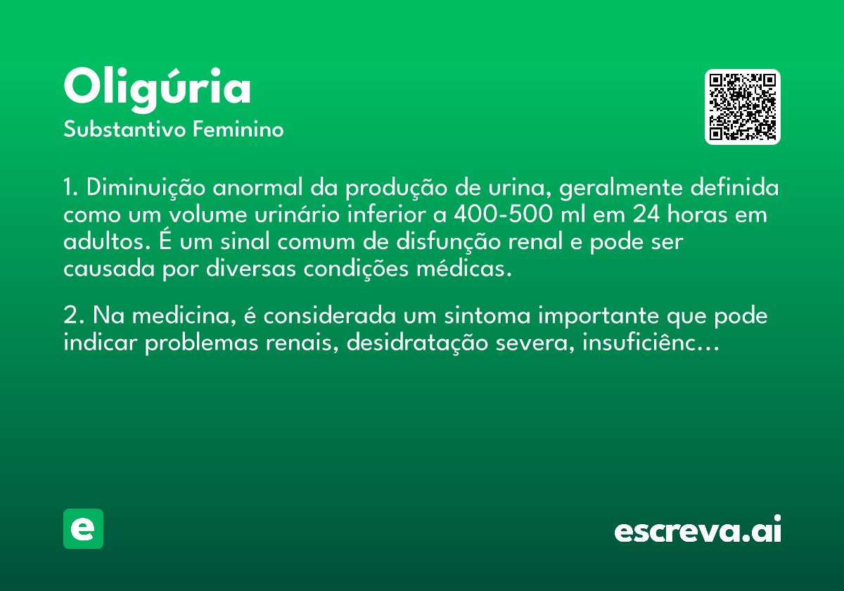 o que causa oligúria em idosos