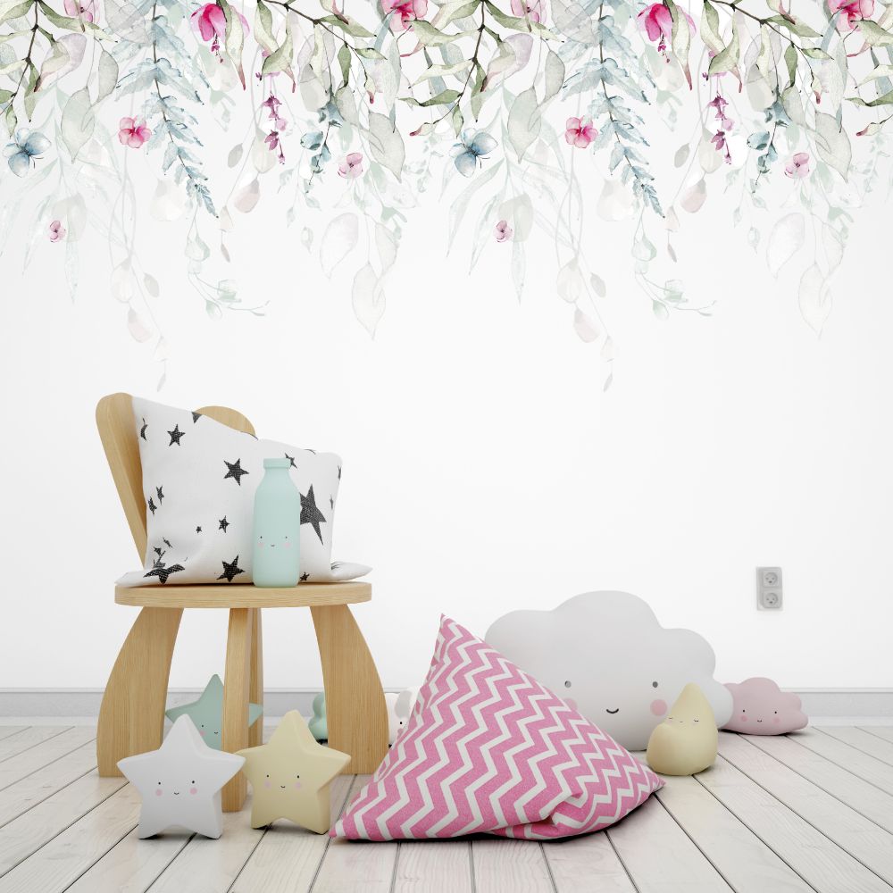 papel de parede floral delicado