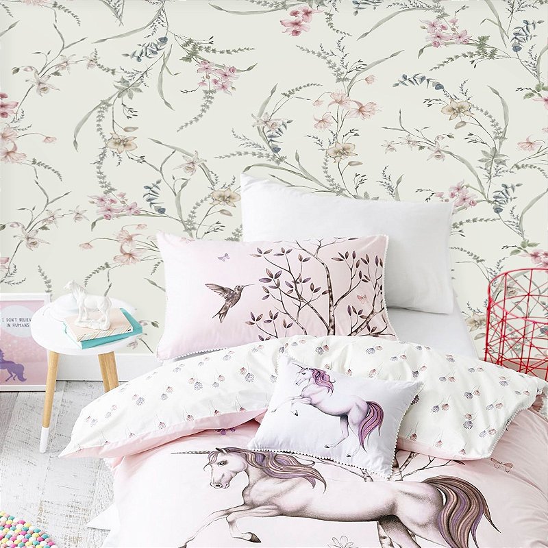 preço médio papel de parede floral delicado m2