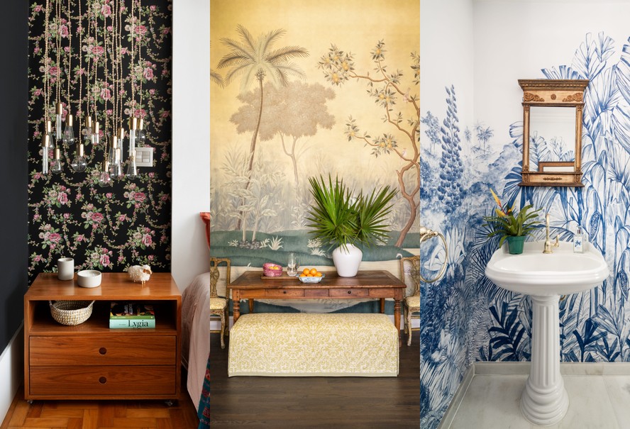 papel de parede floral delicado