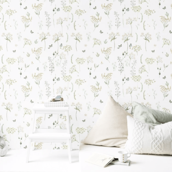 papel de parede floral delicado vs papel de parede botânico