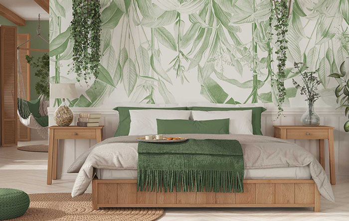 inspiração parede de destaque quarto pequeno