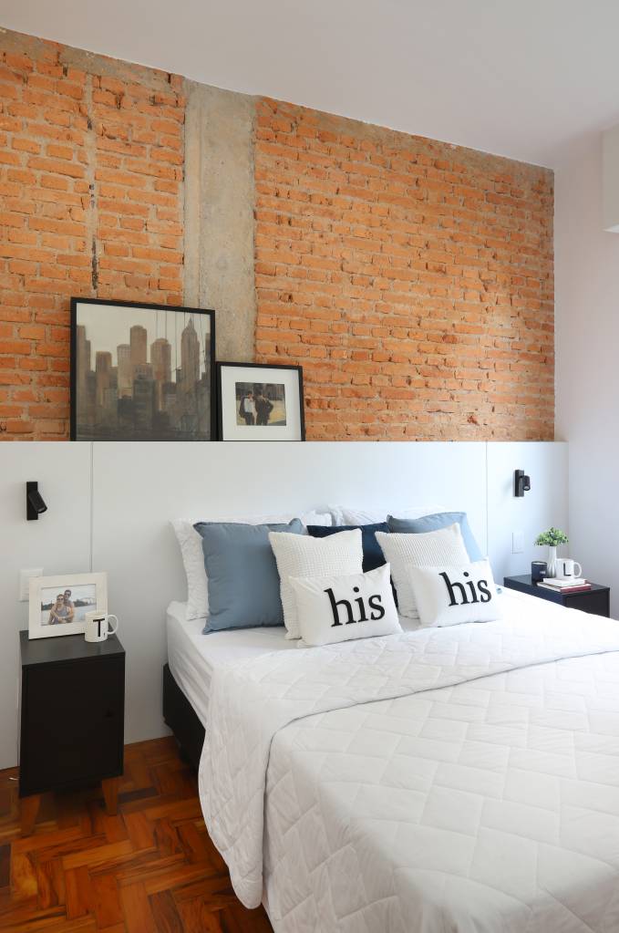 parede de tijolinho no quarto
