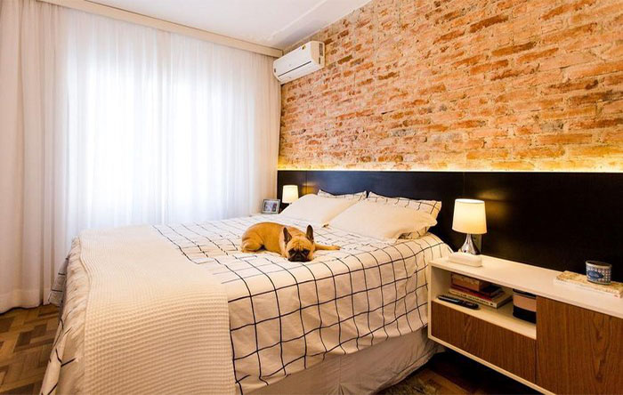 como limpar parede de tijolinho no quarto