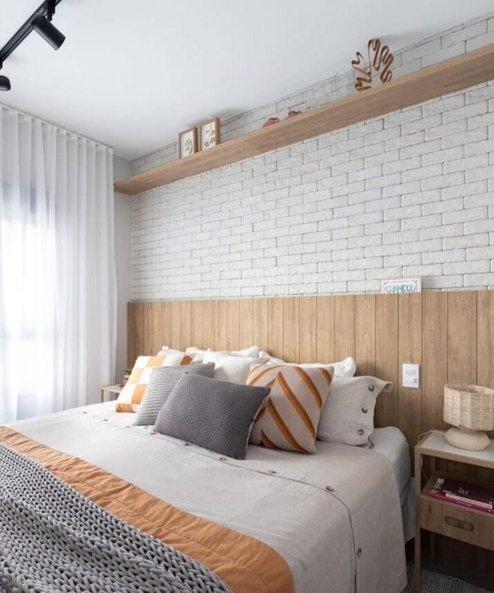 parede de tijolinho no quarto