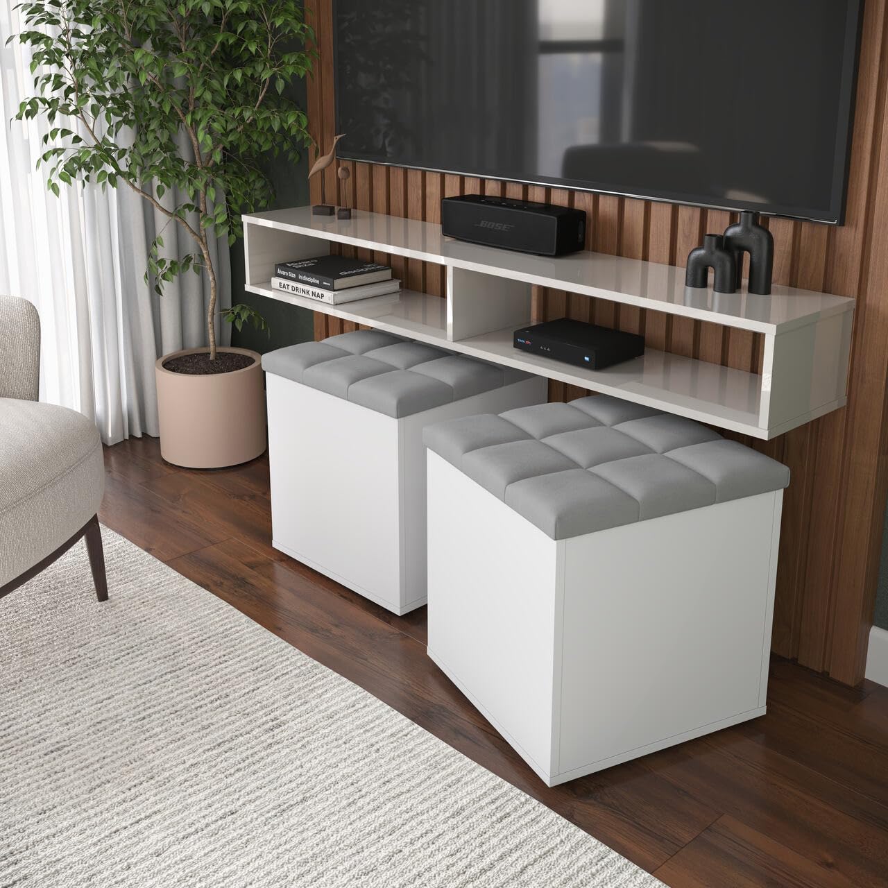 Puff baú para quarto de casal