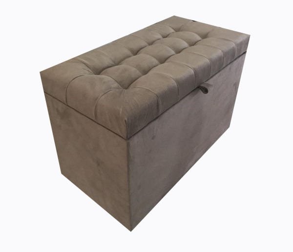 Puff baú com baú para quarto pequeno