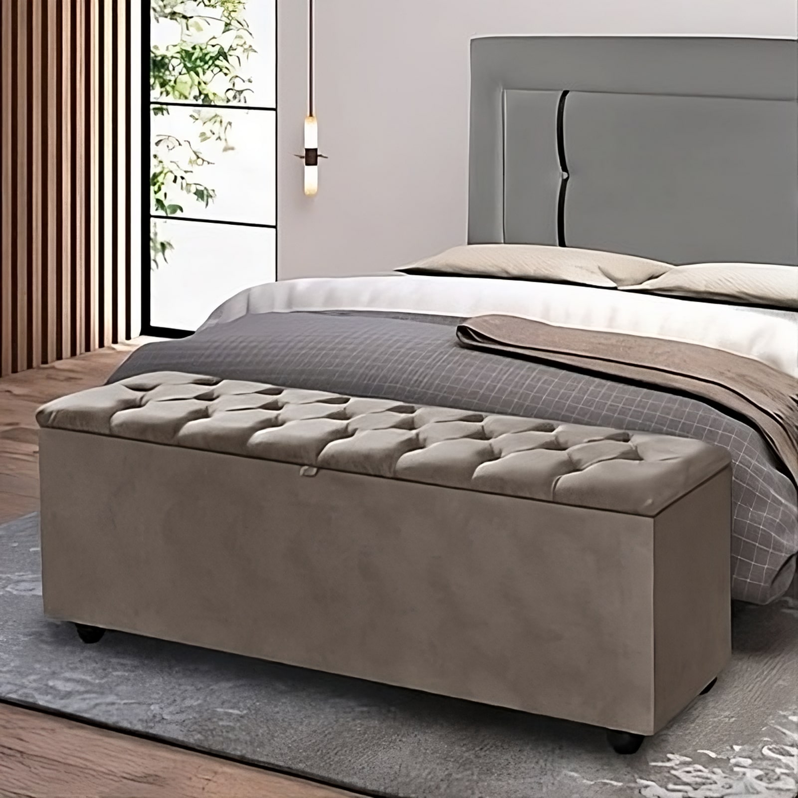 Puff baú organizador