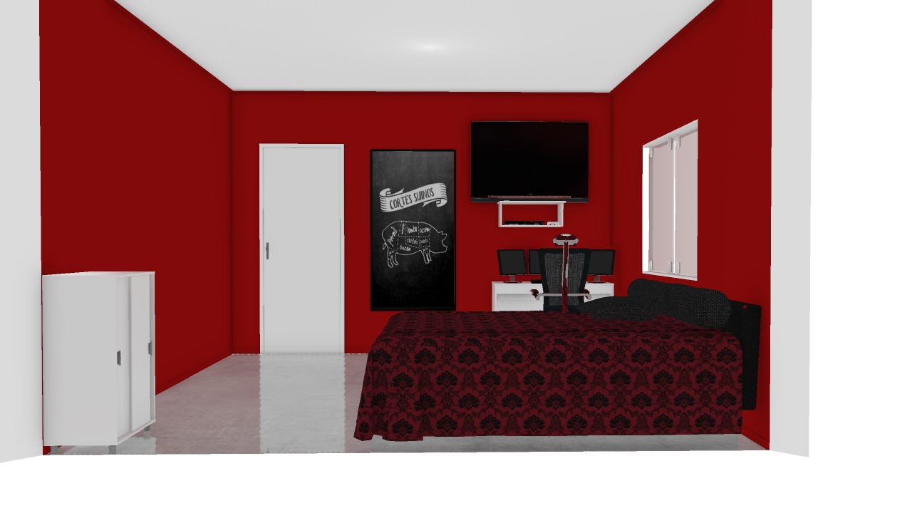 como escolher a iluminação LED para quarto gamer preto e vermelho