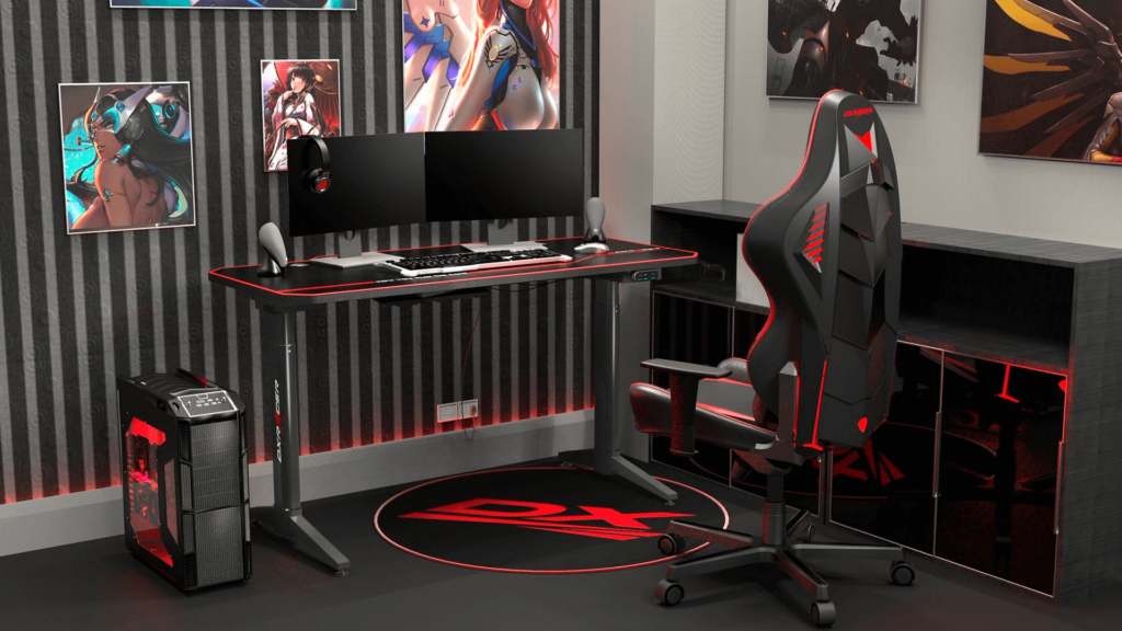 erros comuns ao decorar quarto gamer preto e vermelho