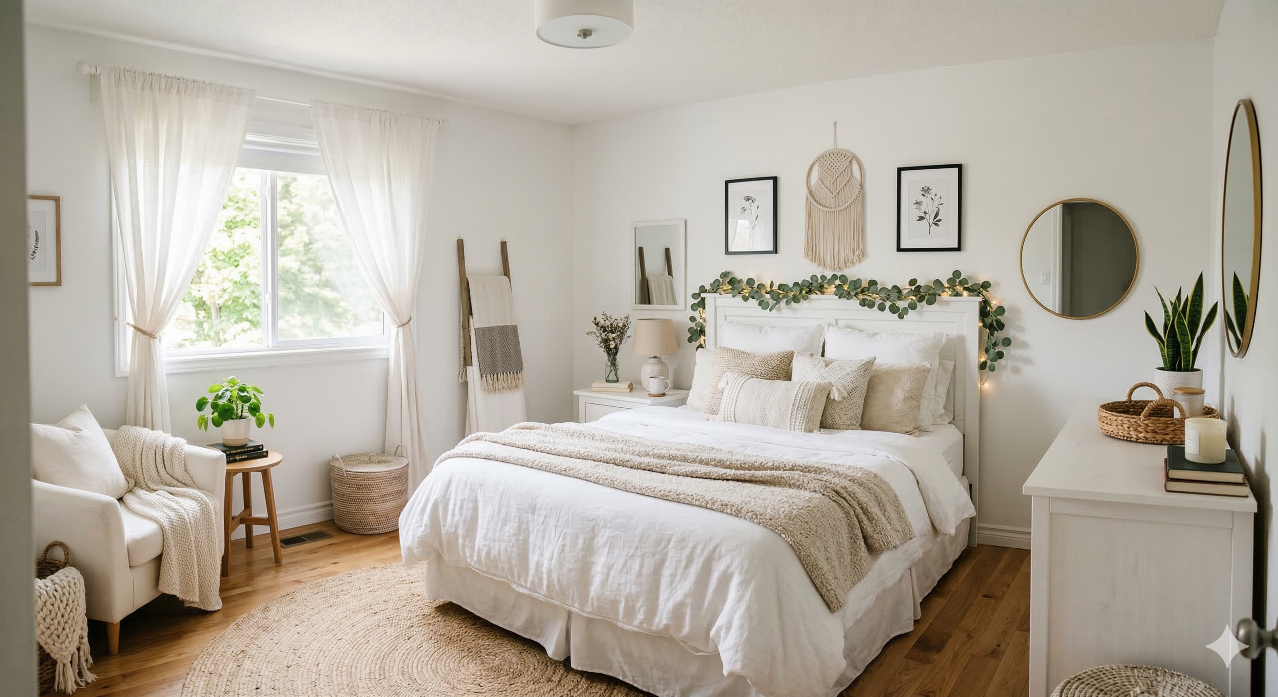 quarto monocromático branco