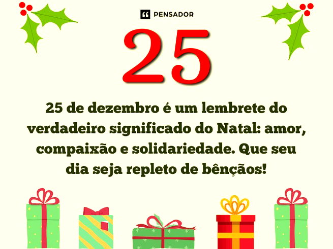 que dia é o natal