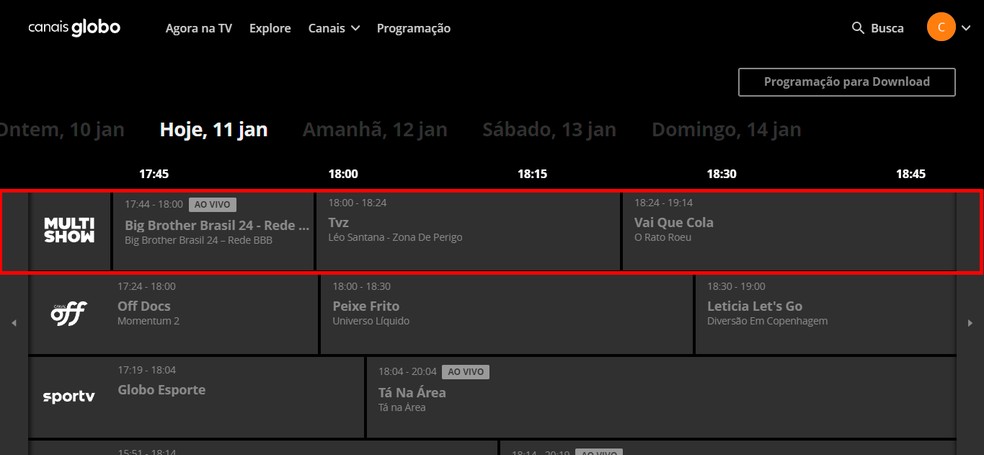 que horas é o bbb hoje