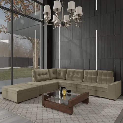 sofá de canto 4 lugares