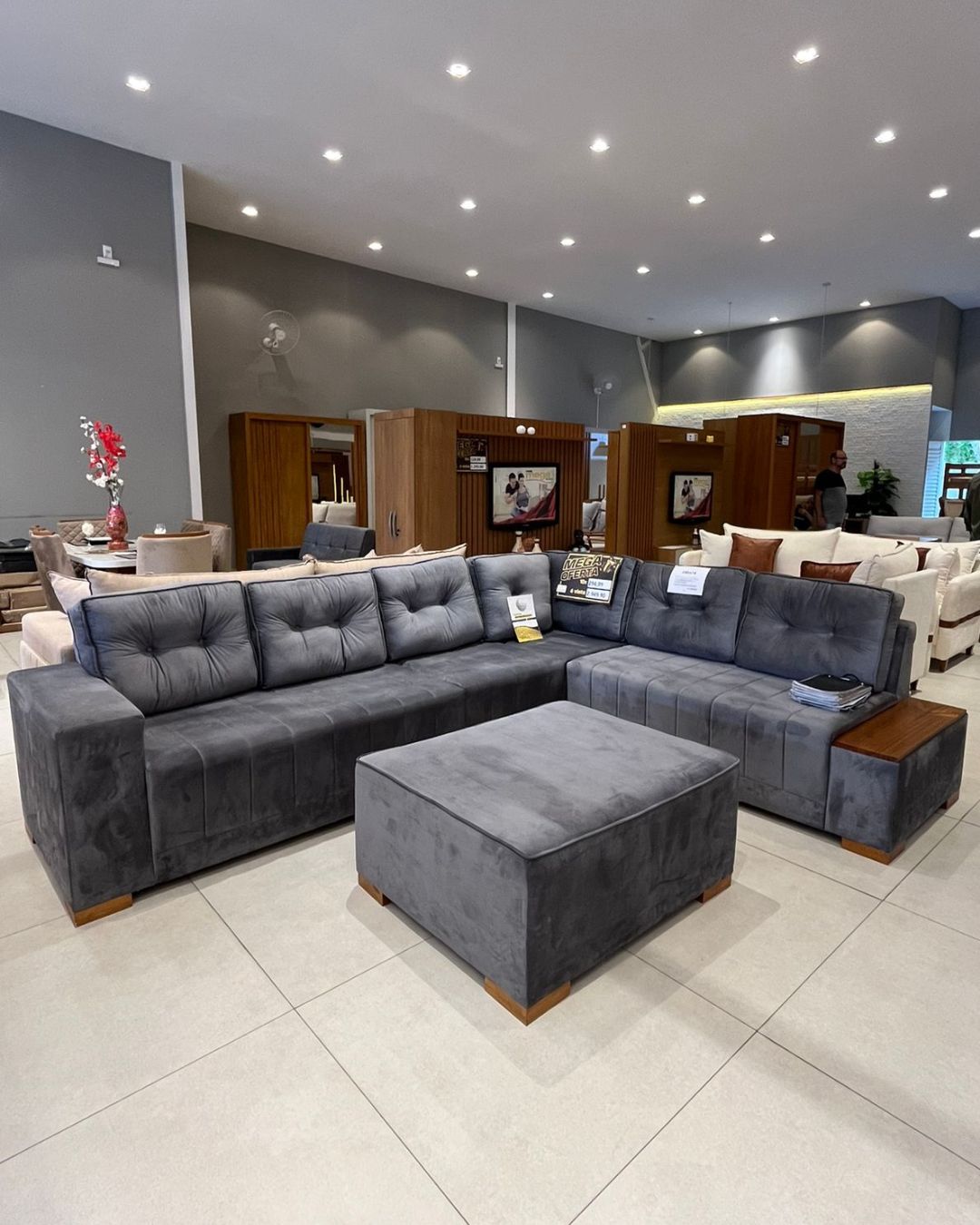 sofá de canto retrátil