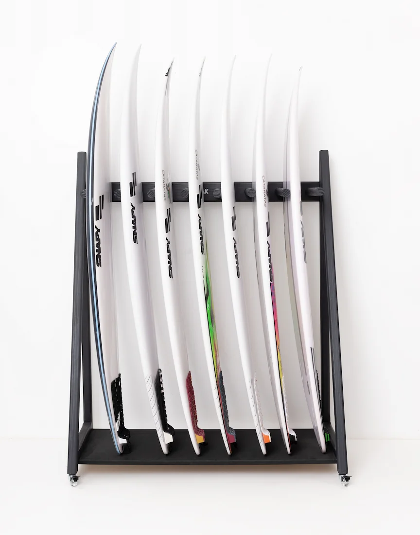 suporte de prancha de surf horizontal vs vertical para quarto