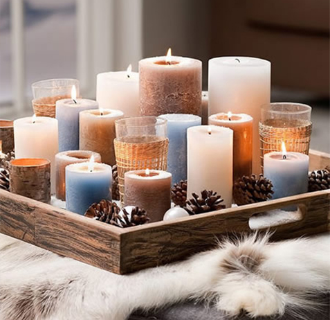 velas decorativas no quarto